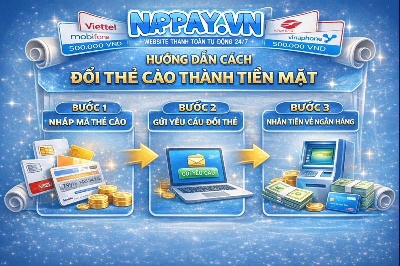 Cách đổi thẻ cào ra tiền mặt